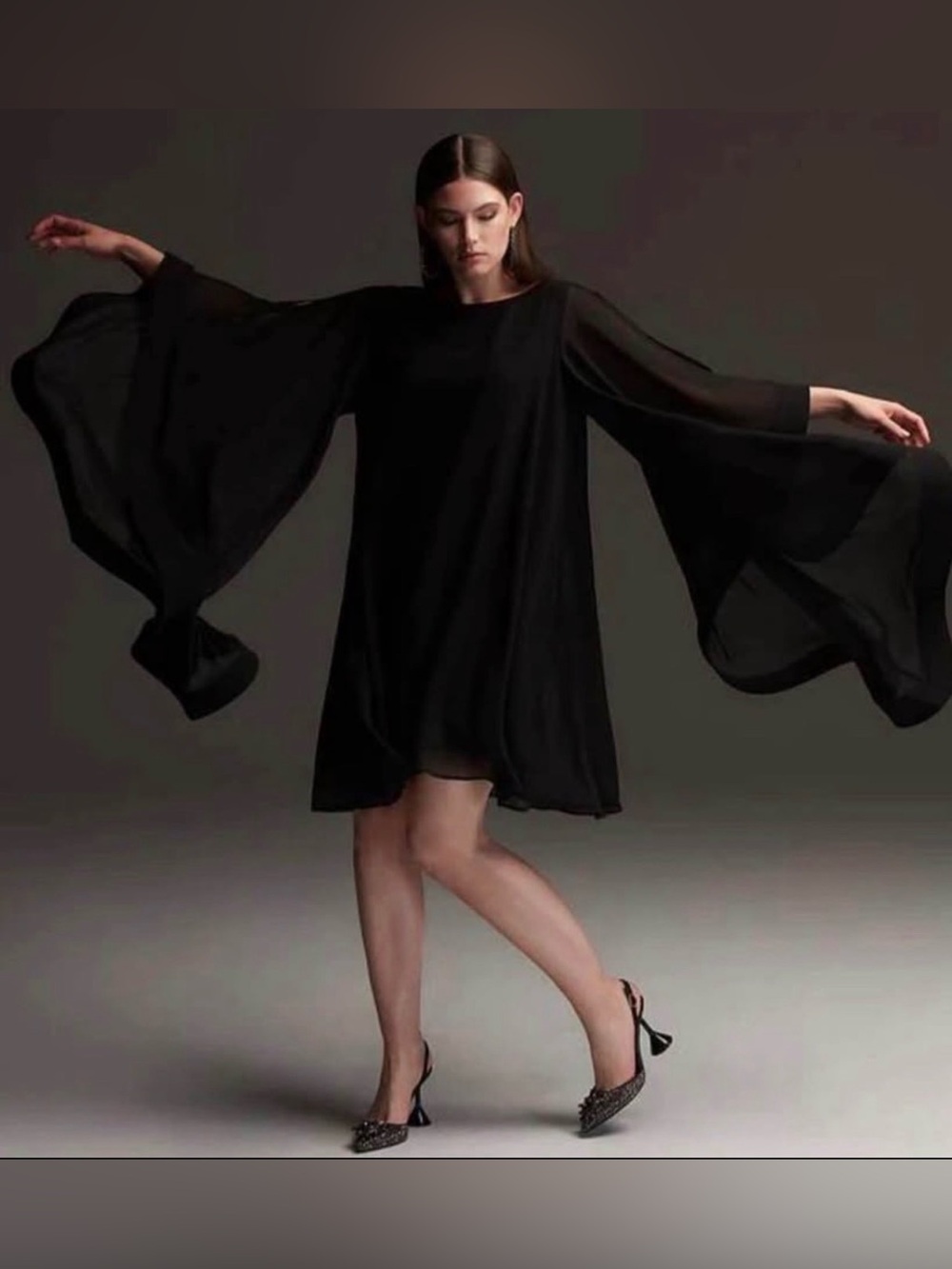 Flate sleeve dress Navy